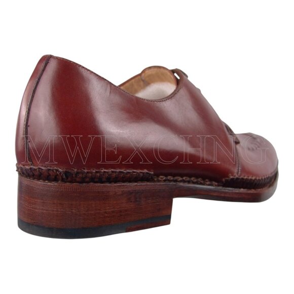 AUTHENTIC ZENOBI MOC TOE OXFORDS ITALIAN MENS DRESS SHOES NEW IN BOX main image 6